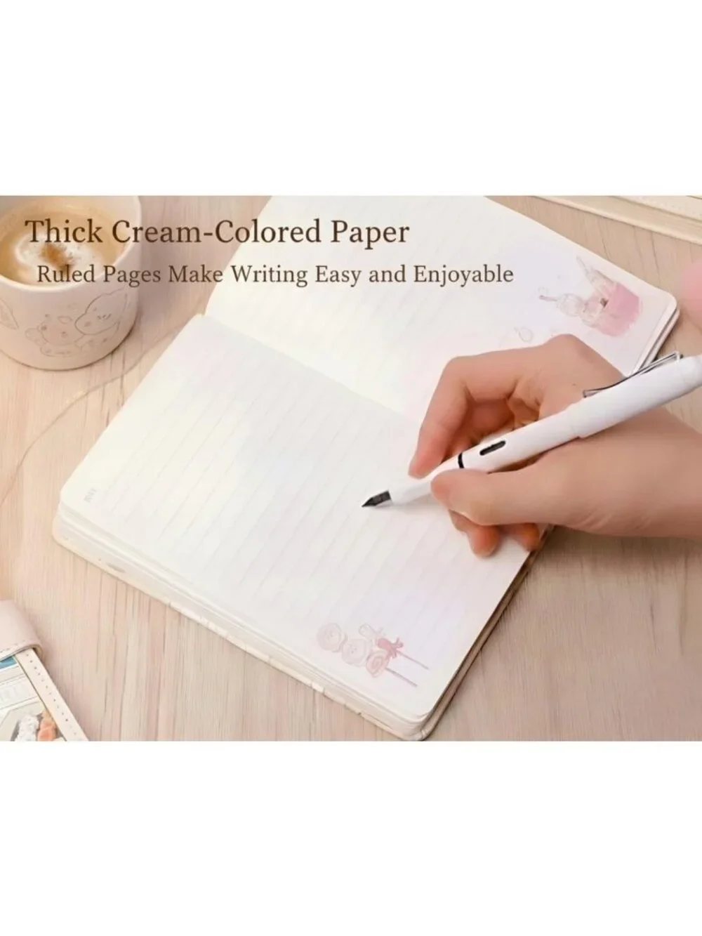 Kawaii Lined Journal - Cute Pastel Notebook for School & Office, 256 Pages